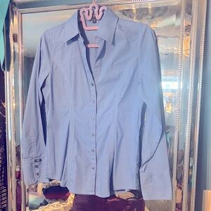 Express Essential Stretch Blue Shirt